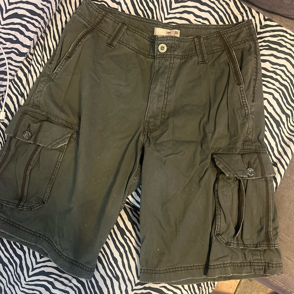 route 66 green cargo shorts
